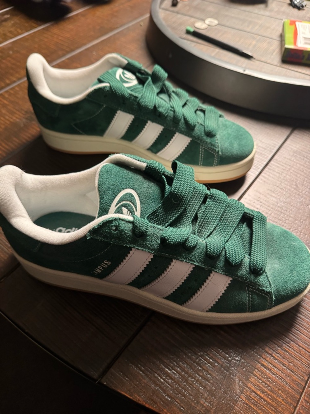 Adidas  Campus Suede Sneakers in Green and White mens 8.5